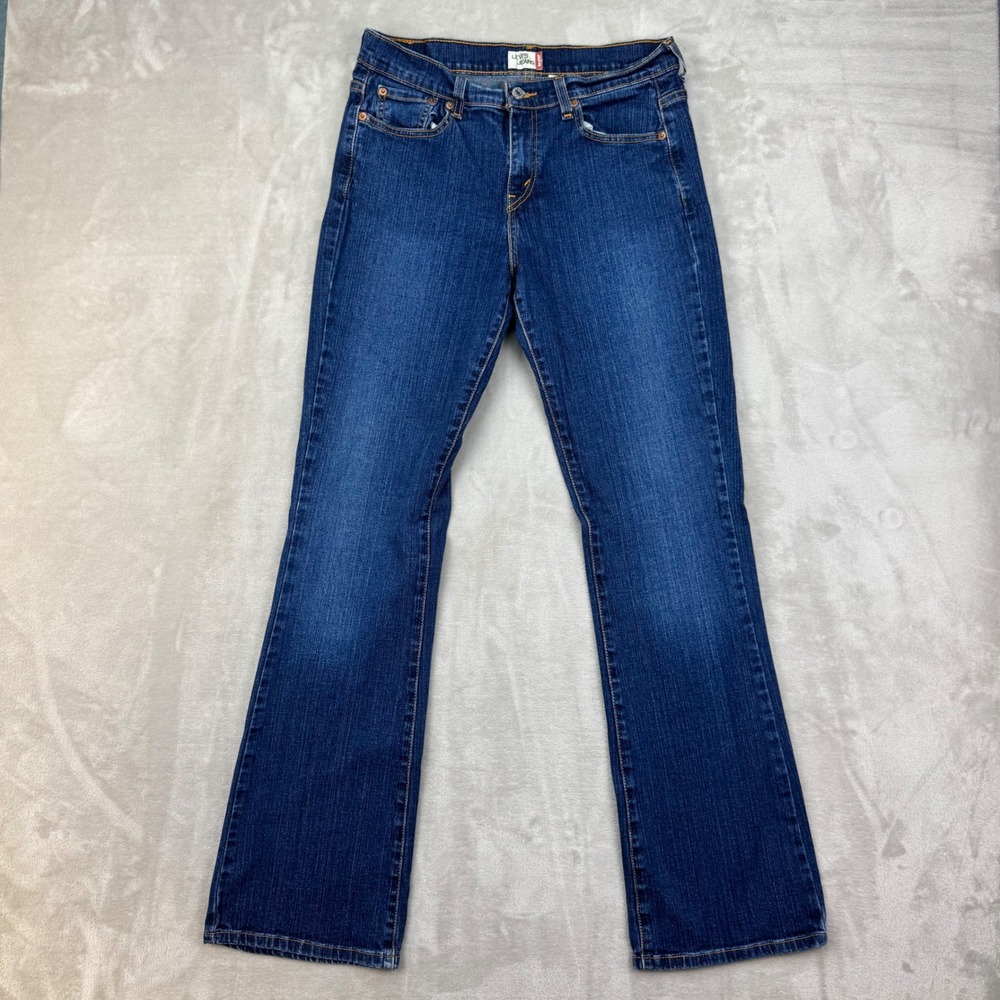 Vintage Levis 515 Bootcut Flare Jeans Womens 8L 30x33 Long Stretch Blue Denim